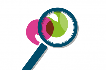 Healthwatch graphic of a magnifying glass