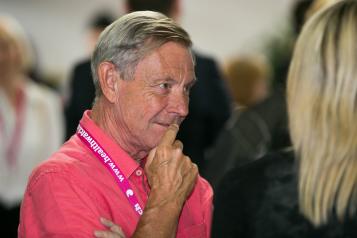 Healthwatch staff member at a conference