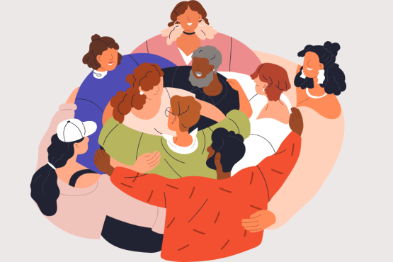 Carers Week 2026 - a group of people hugging